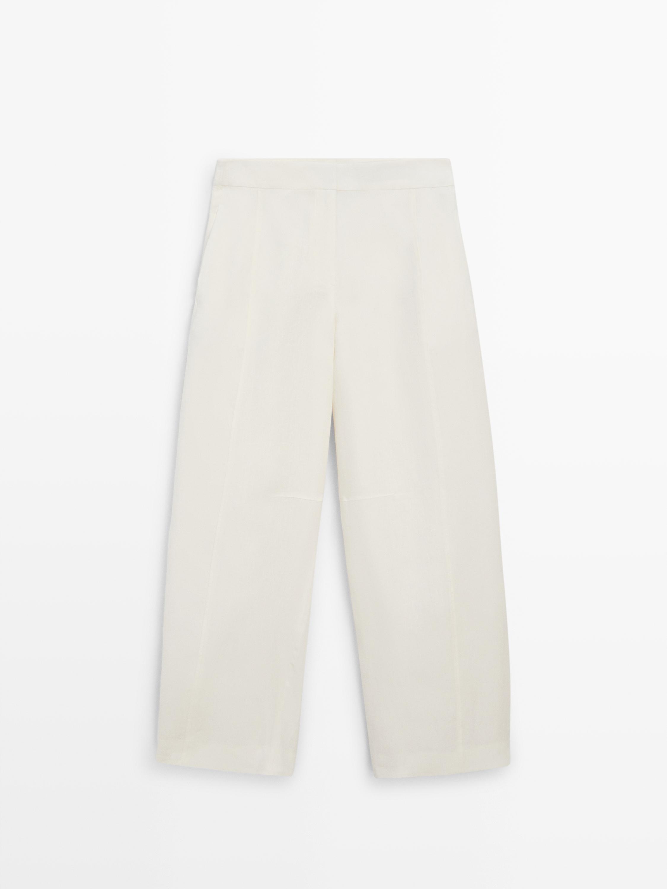 Pantalon barrel lin